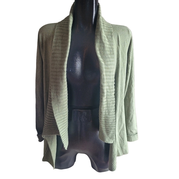 Denver Hayes Olive Green Open Cardigan M - Picture 1 of 7